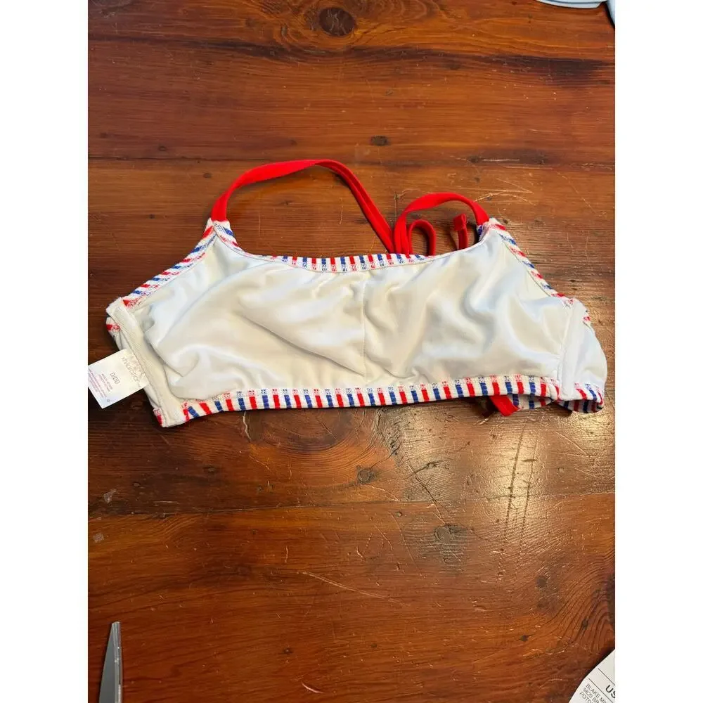 Target women’s stripe swimsuit top size D/DD